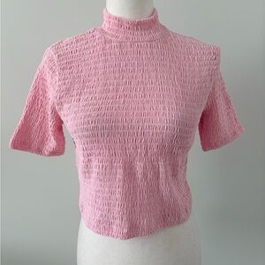 Express Pink Textured Crop Top 👗Host Pick👗